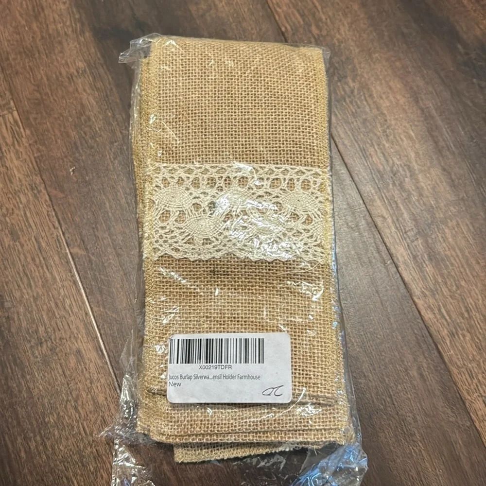20 Burlap and Lace Utensil Holders